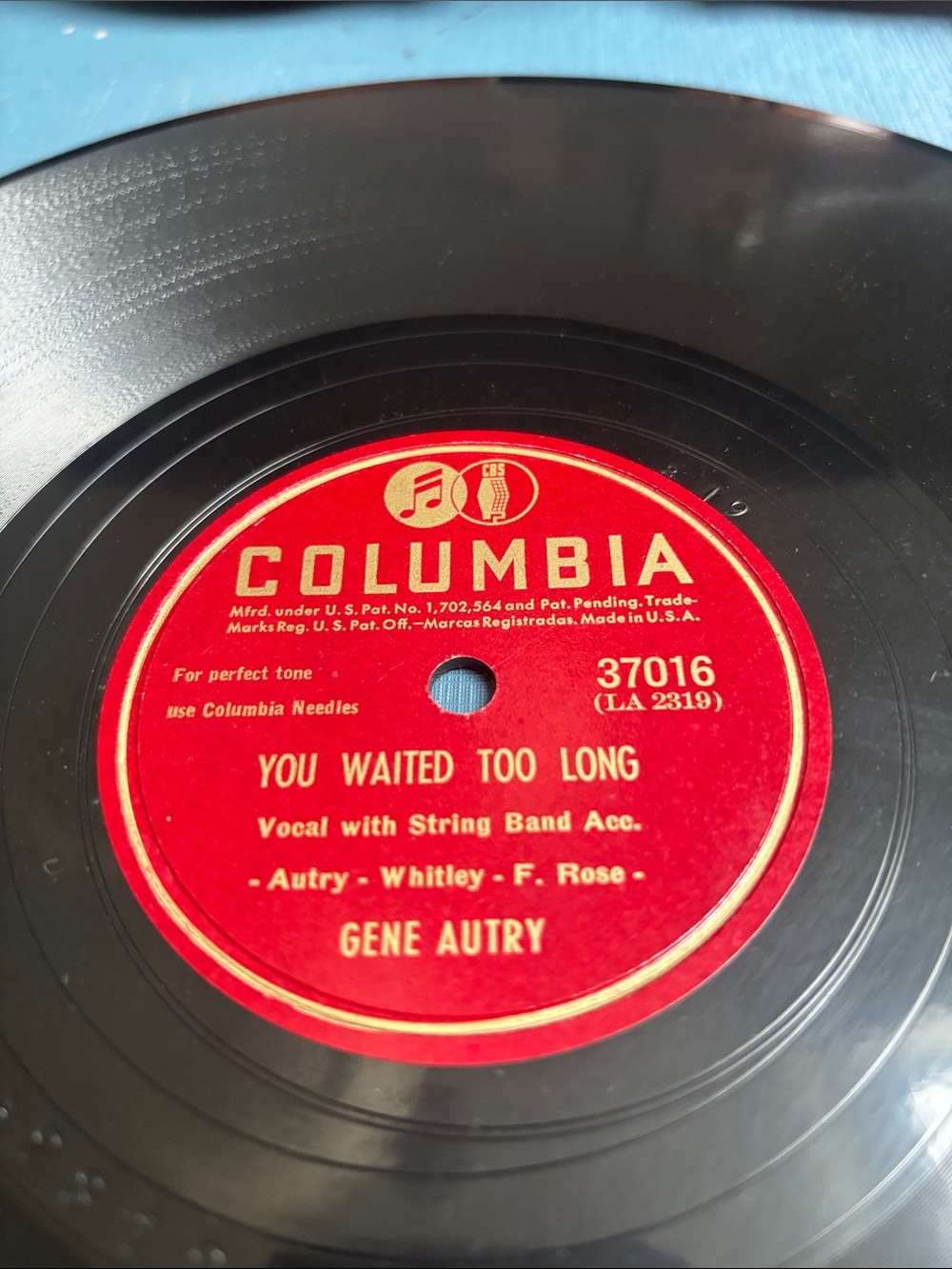 Gene Autry singing "You Waited Too Long". That Little Kid Sister of Mine